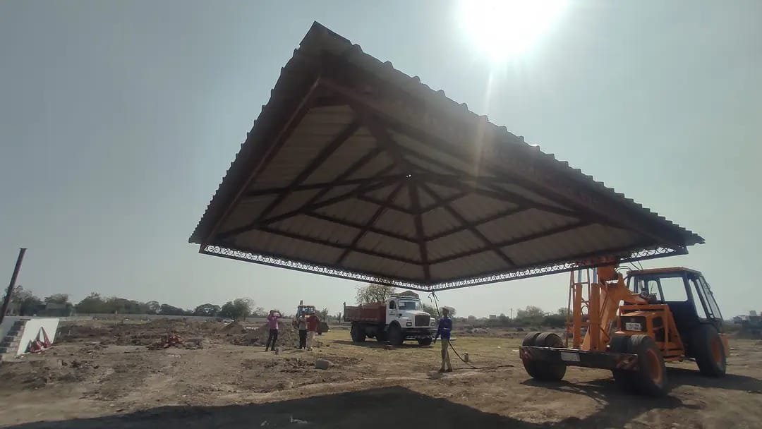 Shed roof installation